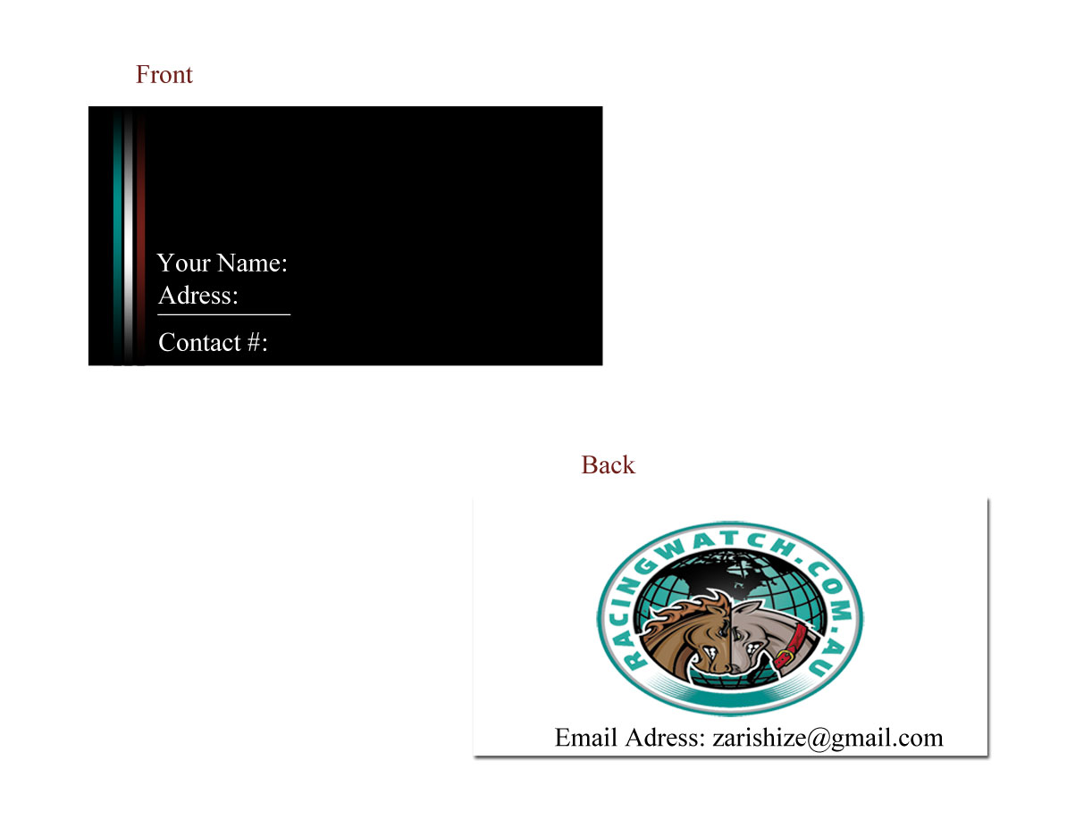 Business Card Design by Zarishize for this project | Design #1004142
