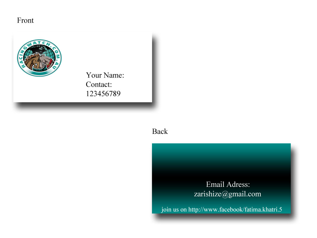 Business Card Design by Zarishize for this project | Design #1005471