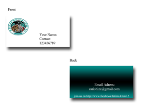 Business Card Design by Zarishize for this project | Design: #1005471