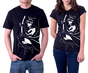 T-shirt Design - Ninja Girl | T-shirt Design by Adrian