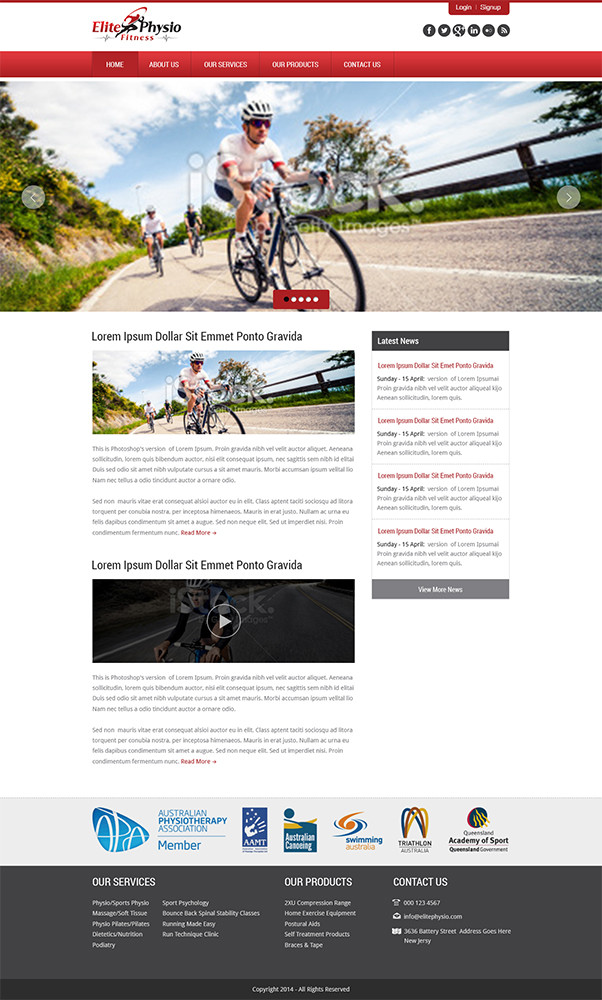 Web Design by MH Awan for Elite Physio Fitness | Design #3786791