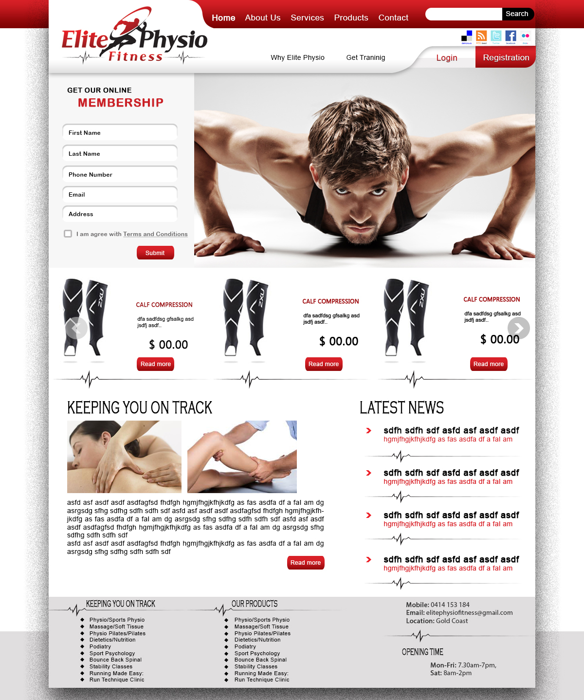 Web Design by Zubiyaar for Elite Physio Fitness | Design #3799408