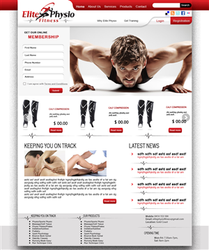 Web Design by Zubiyaar for Elite Physio Fitness | Design #3799408