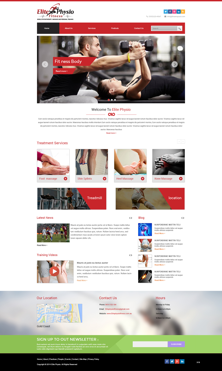 Web Design by pb for Elite Physio Fitness | Design #3790276