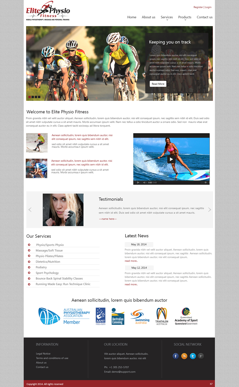 Web Design by pb for Elite Physio Fitness | Design #3790282