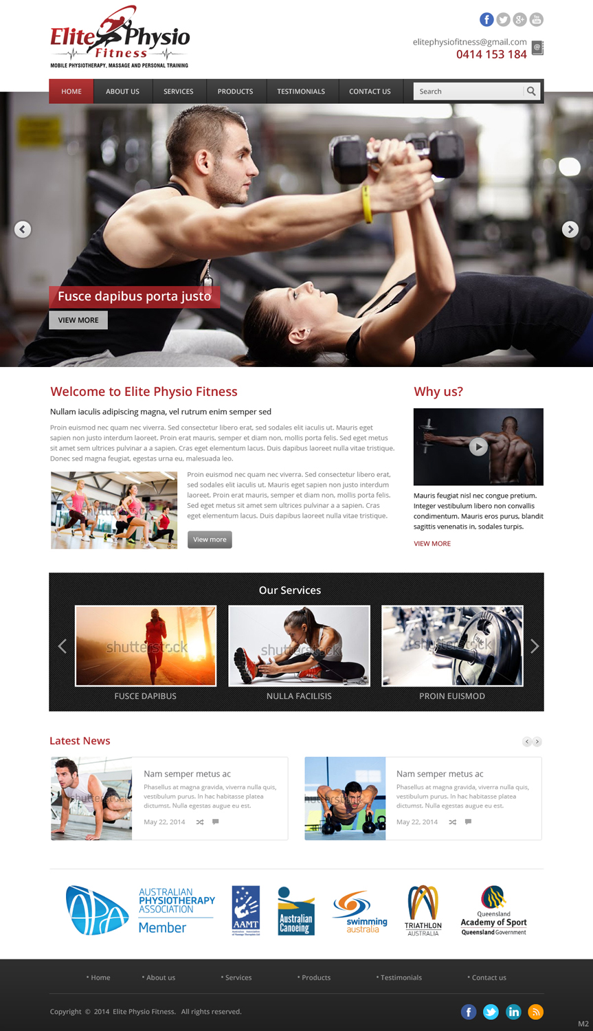 Web Design by pb for Elite Physio Fitness | Design #3790292