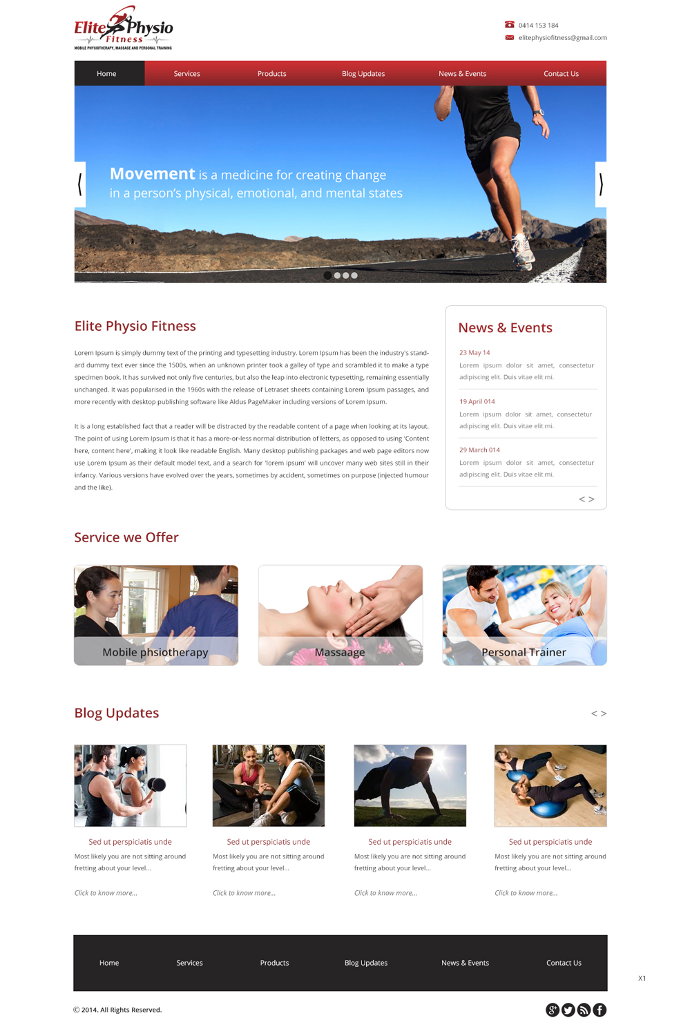 Web Design by pb for Elite Physio Fitness | Design #3796184