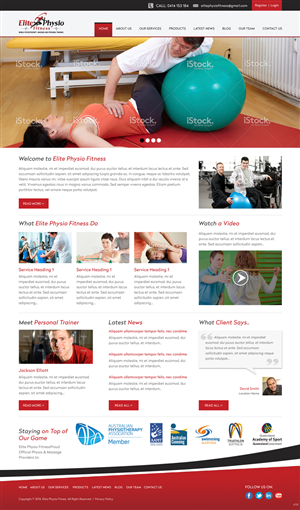 Web Design by pb for Elite Physio Fitness | Design: #3796188