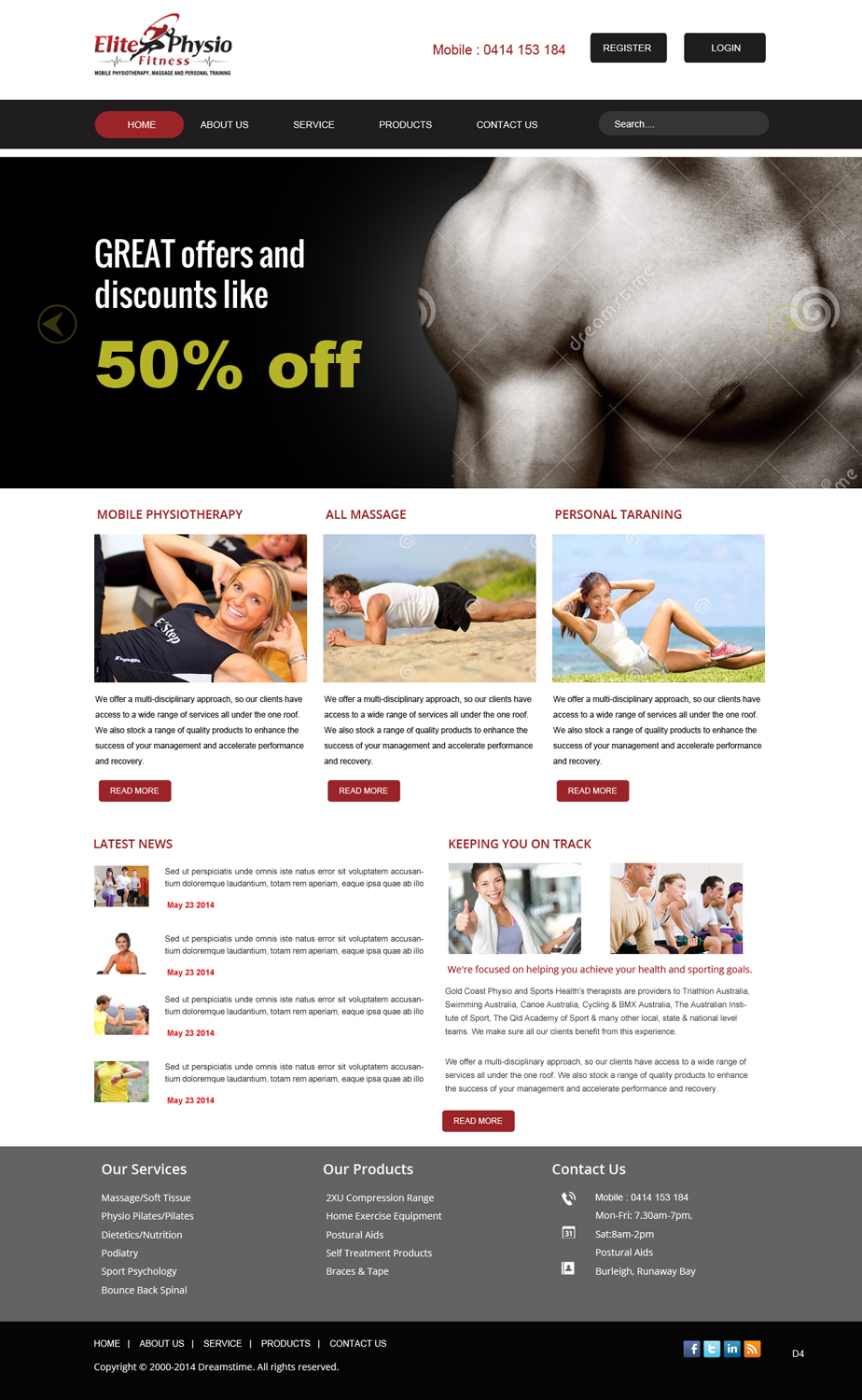 Web Design by pb for Elite Physio Fitness | Design #3796195