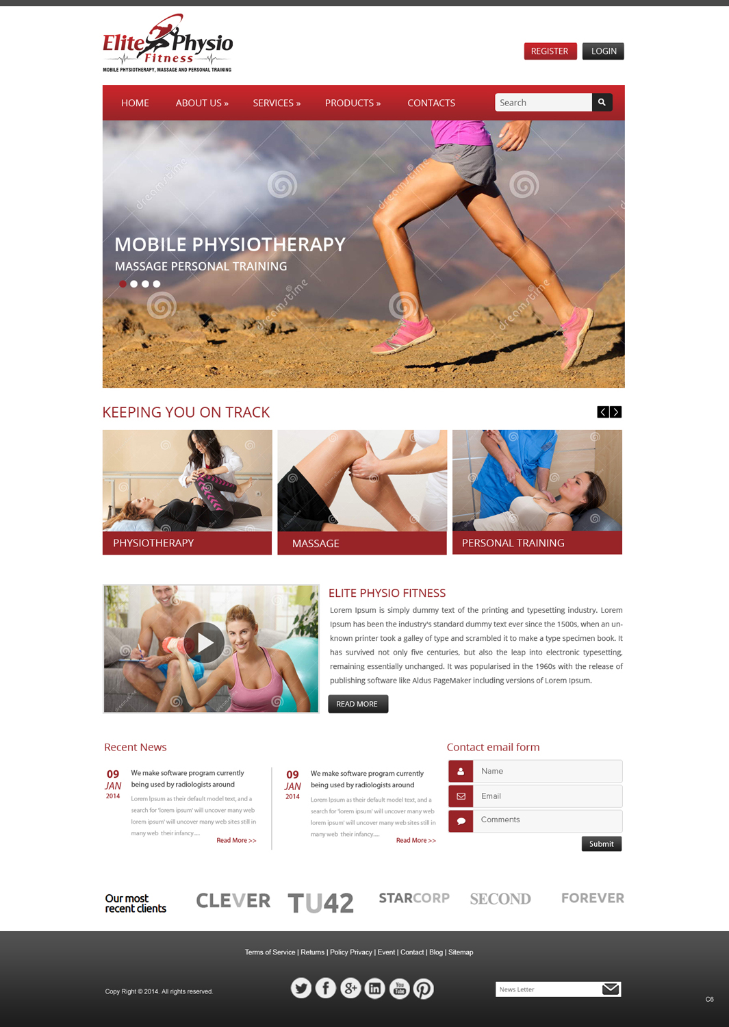 Web Design by pb for Elite Physio Fitness | Design #3843197