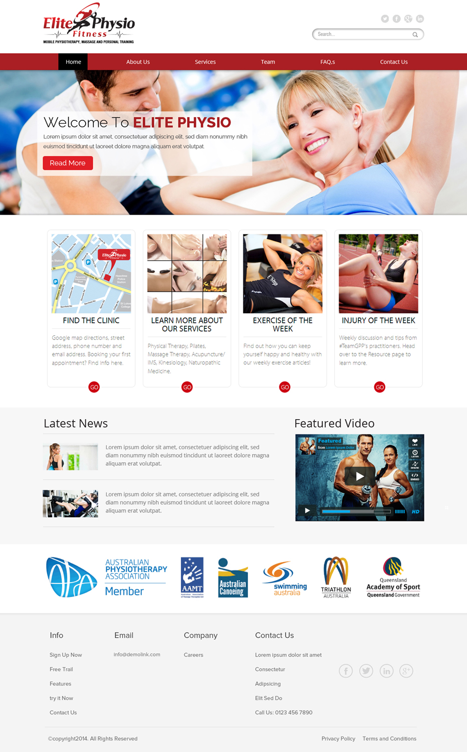 Web Design by OM for Elite Physio Fitness | Design #3805026