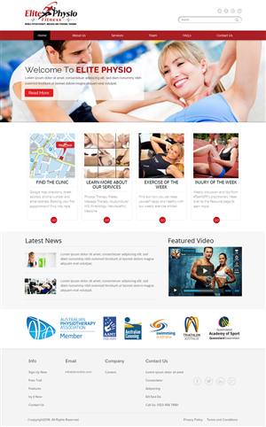 Web Design by OM for Elite Physio Fitness | Design #3805026
