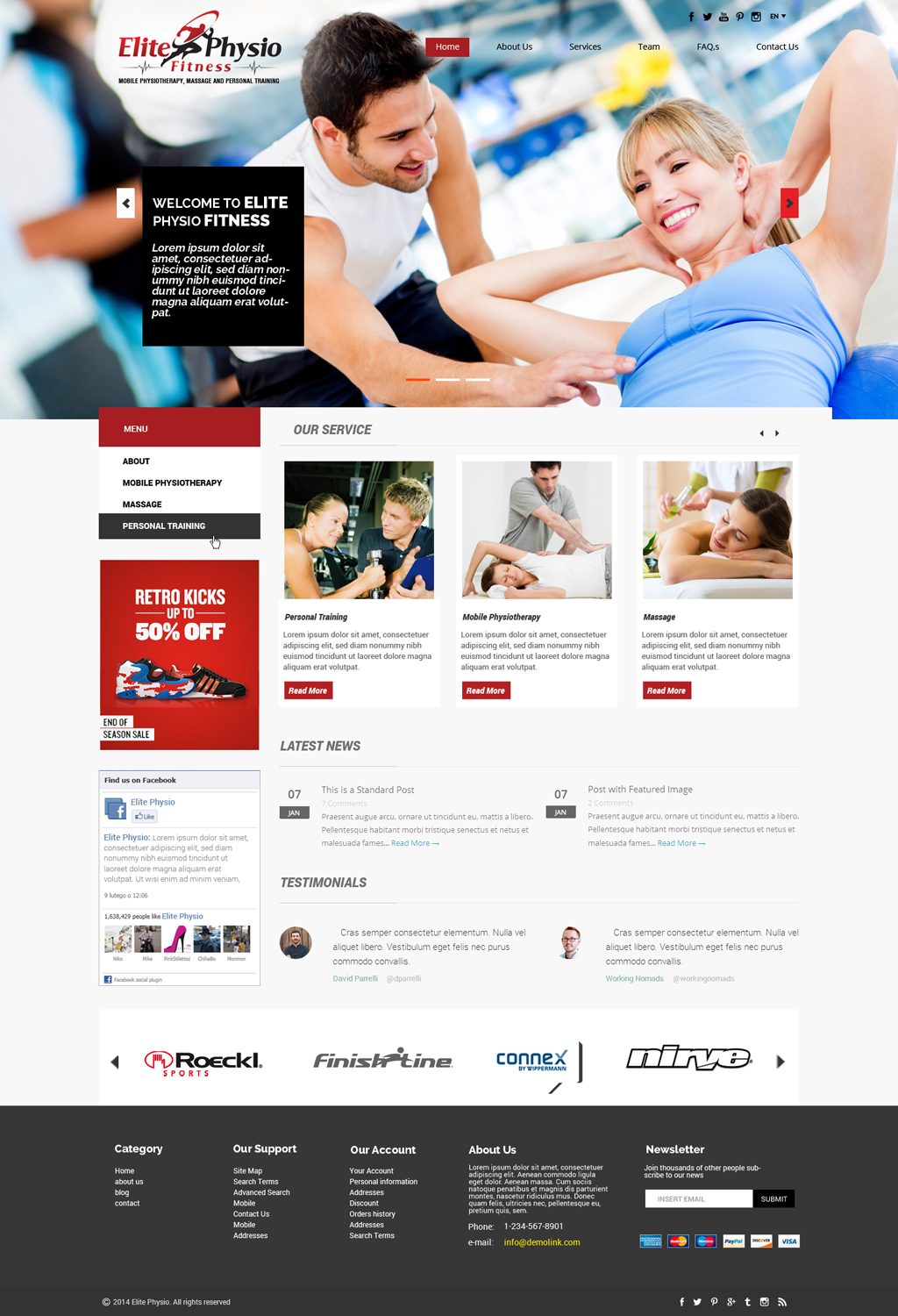 Web-Design von OM für Elite Physio Fitness | Design #3805033