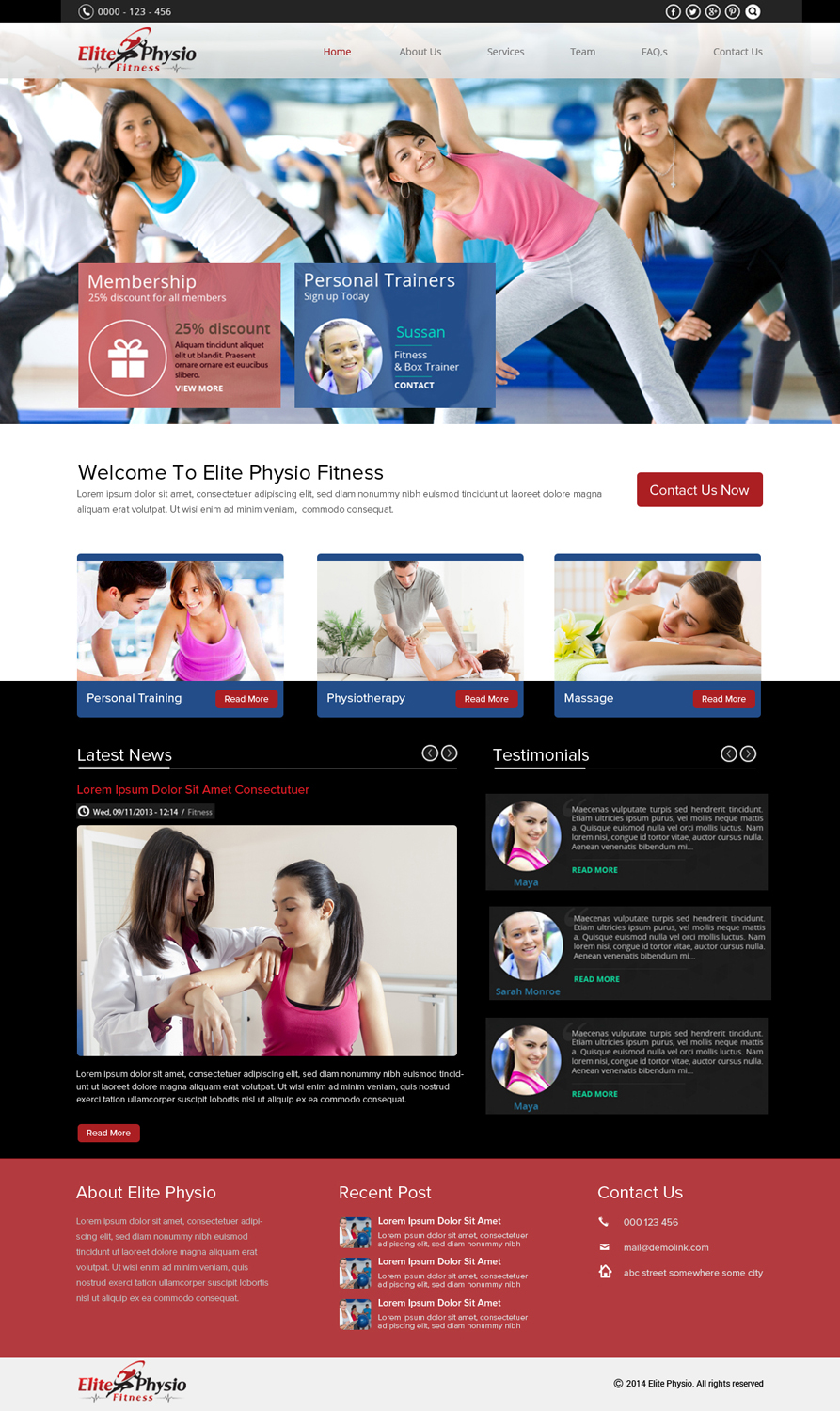 Web Design by OM for Elite Physio Fitness | Design #3805040