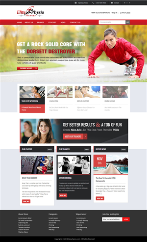 Diseño Web por OM para Elite Physio Fitness | Diseño: #3805043