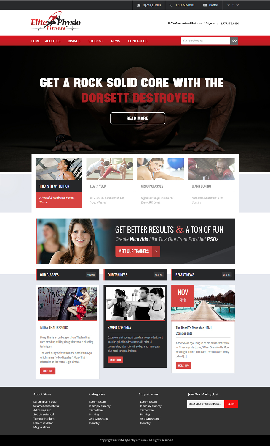Diseño Web por OM para Elite Physio Fitness | Diseño #3805056