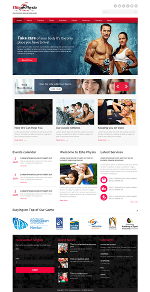Diseño Web por OM para Elite Physio Fitness | Diseño: #3805066