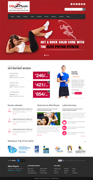 Diseño Web por OM para Elite Physio Fitness | Diseño: #3805114