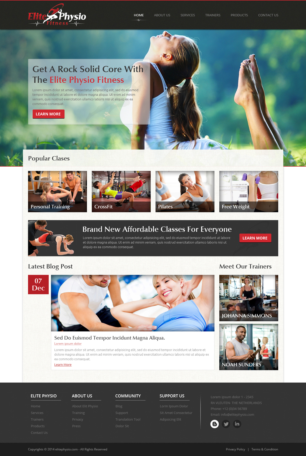 Diseño Web por OM para Elite Physio Fitness | Diseño #3830174
