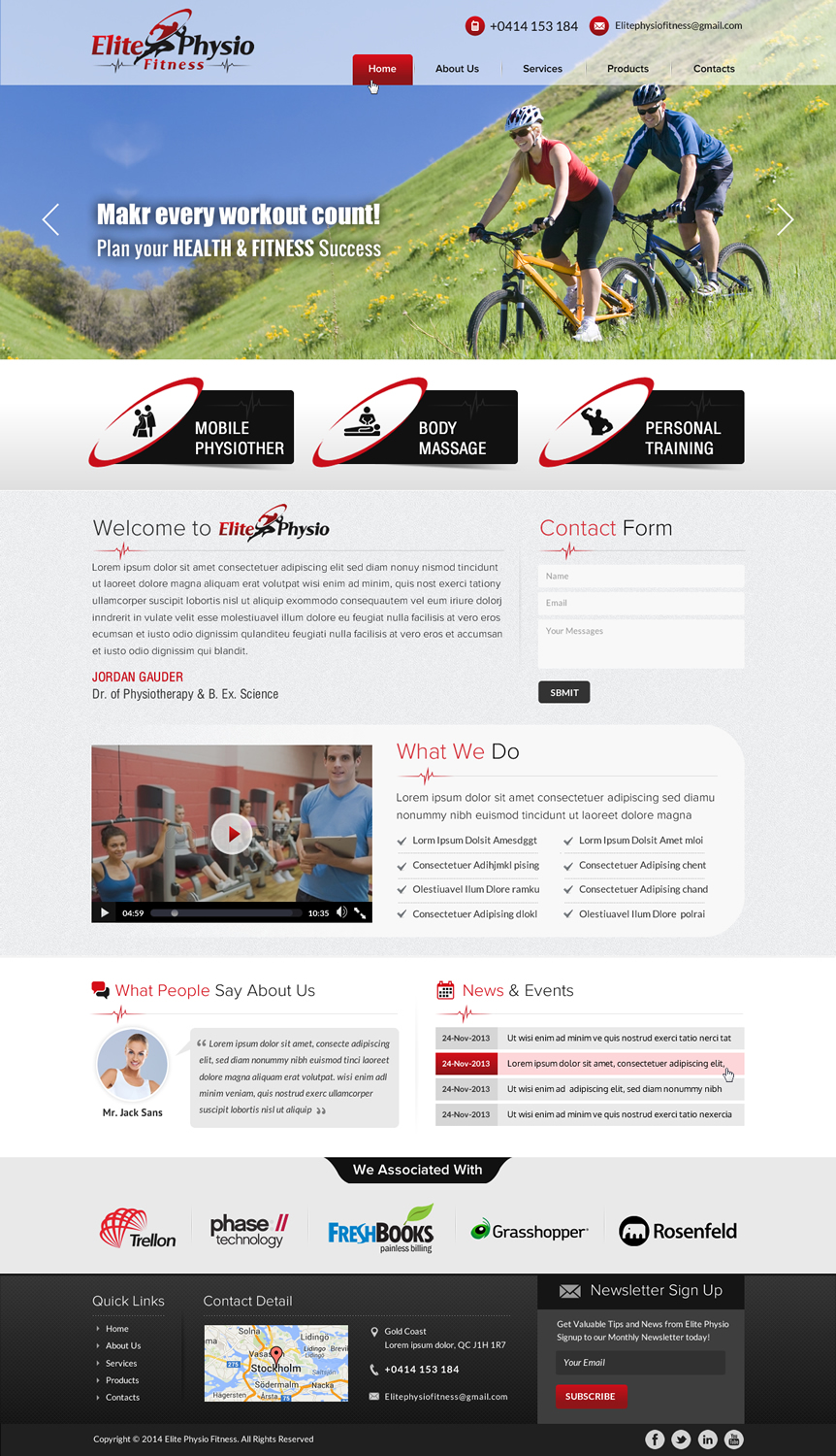 Diseño Web por Sbss para Elite Physio Fitness | Diseño #3811442