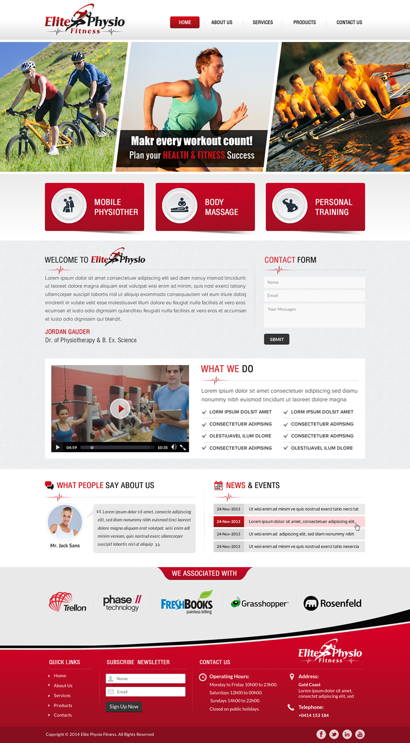 Diseño Web por Sbss para Elite Physio Fitness | Diseño #3811461