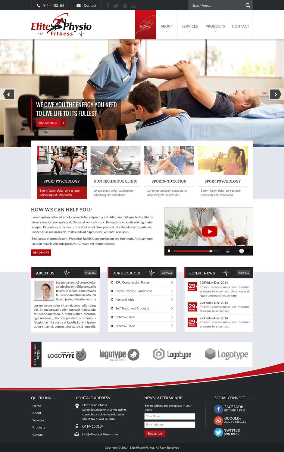Web-Design von Sbss für Elite Physio Fitness | Design #3811470
