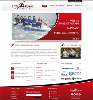 Diseño Web por Sbss para Elite Physio Fitness | Diseño: #3811486