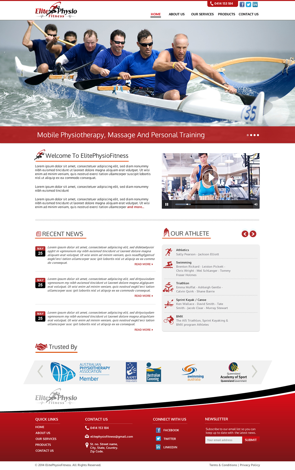 Web-Design von Sbss für Elite Physio Fitness | Design #3811492