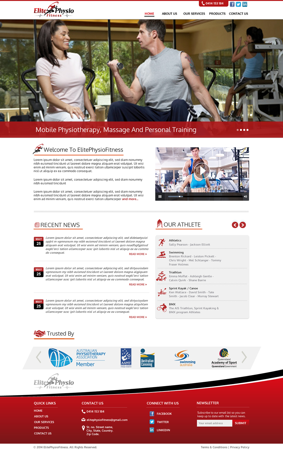 Web-Design von Sbss für Elite Physio Fitness | Design #3811493
