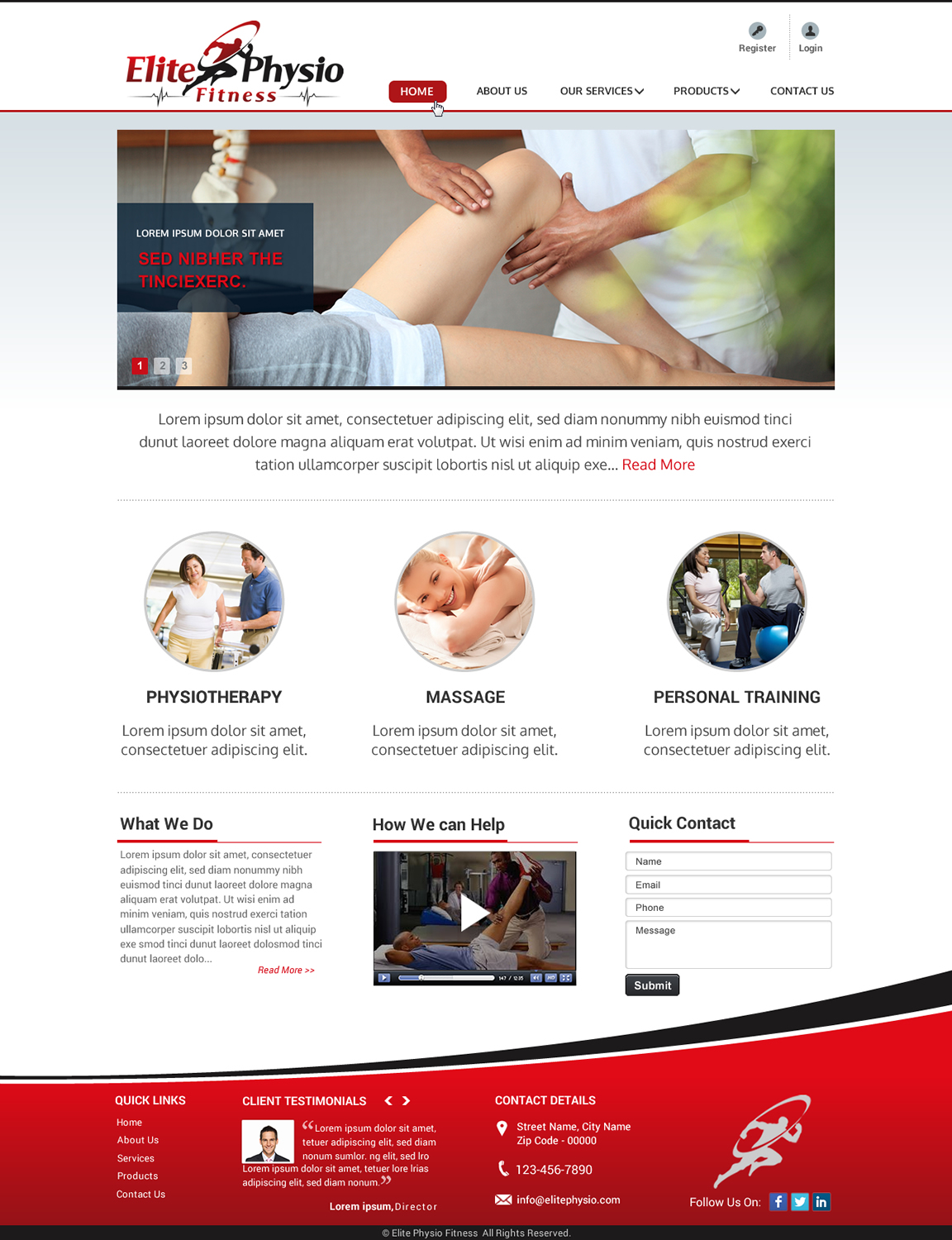 Web Design par Sbss pour Elite Physio Fitness | Design #3826528