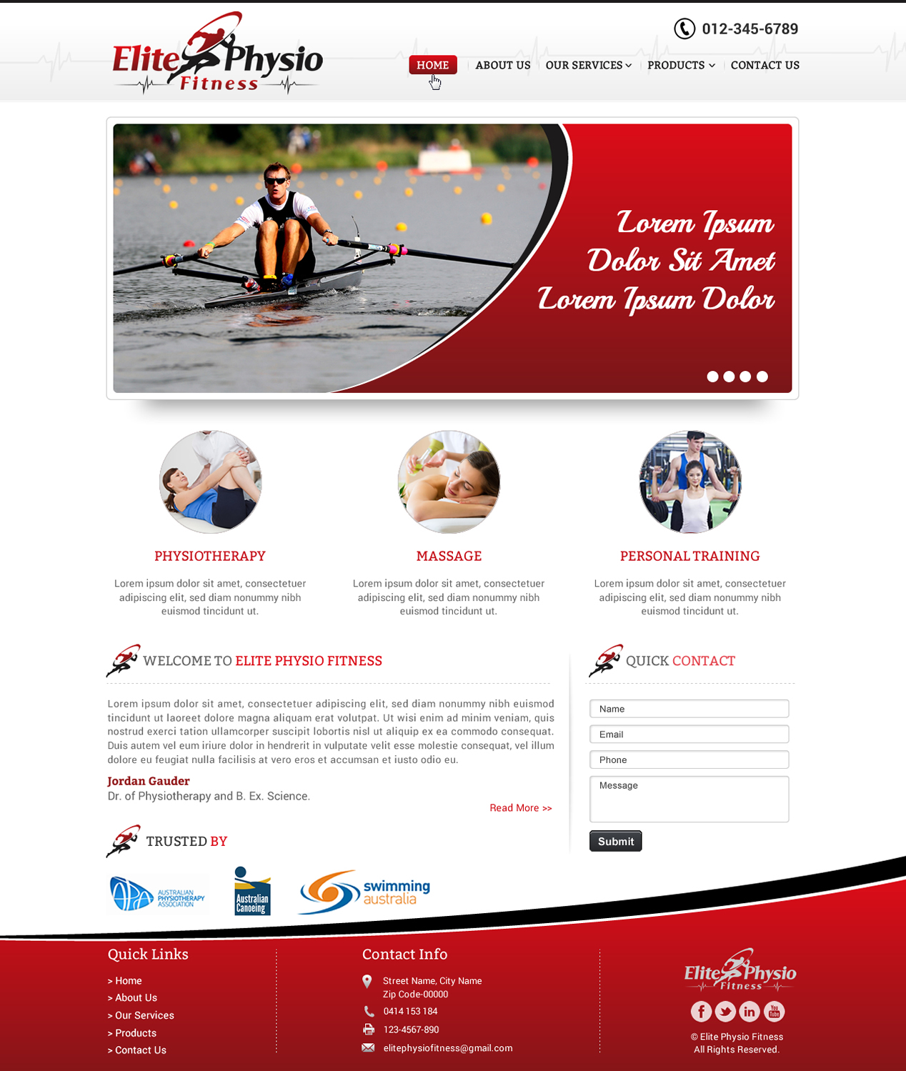 Diseño Web por Sbss para Elite Physio Fitness | Diseño #3831511