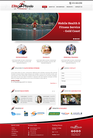 Diseño Web por Sbss para Elite Physio Fitness | Diseño: #3847132