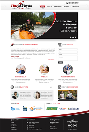 Diseño Web por Sbss para Elite Physio Fitness | Diseño: #3847140