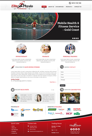Diseño Web por Sbss para Elite Physio Fitness | Diseño: #3856470