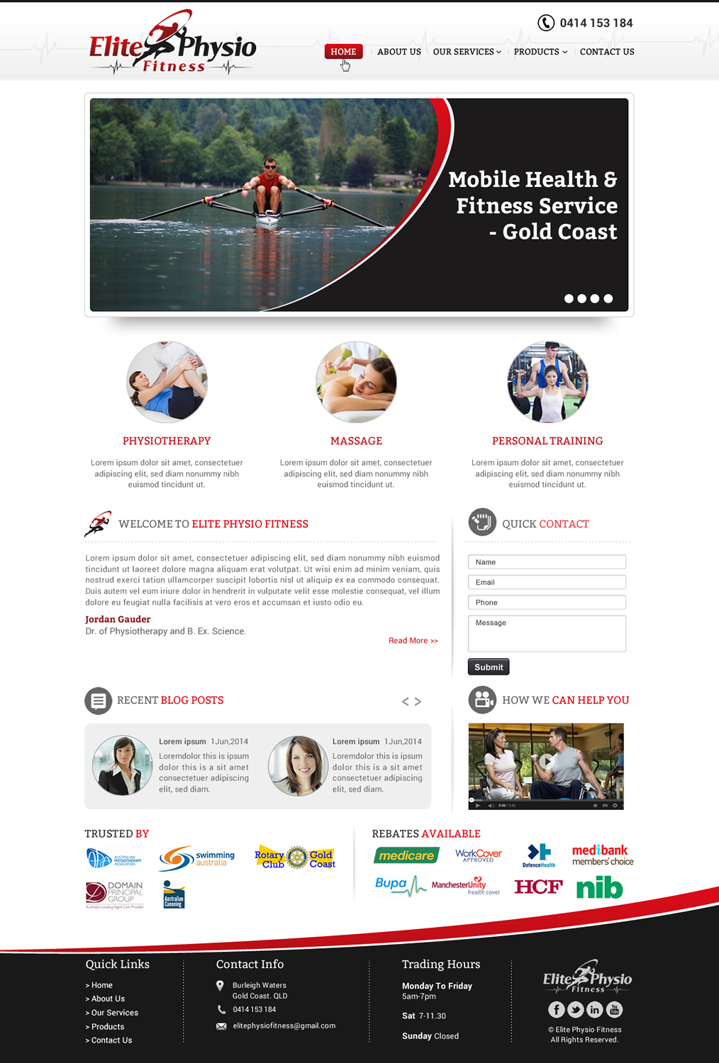 Web-Design von Sbss für Elite Physio Fitness | Design #3856474