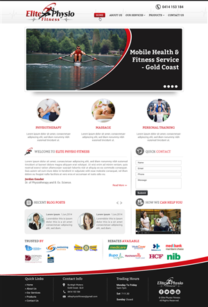 Diseño Web por Sbss para Elite Physio Fitness | Diseño: #3856474