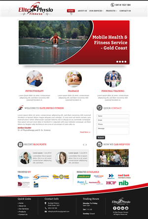 Diseño Web por Sbss para Elite Physio Fitness | Diseño: #3856478
