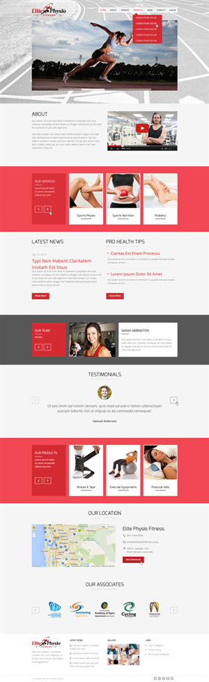 Web Design by Da Miracle for Elite Physio Fitness | Design #3824894