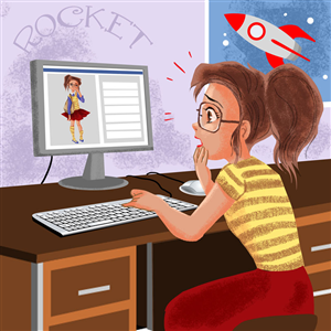 Design Illustration par Frambit Illustration pour Digital Hindsight | Design : #3973174