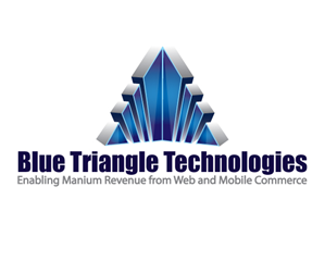 Blue Triangle Technologies:  Enabling Maximum Revenue from Web and Mobile Commerce | Logo Design by Dennis Jackson