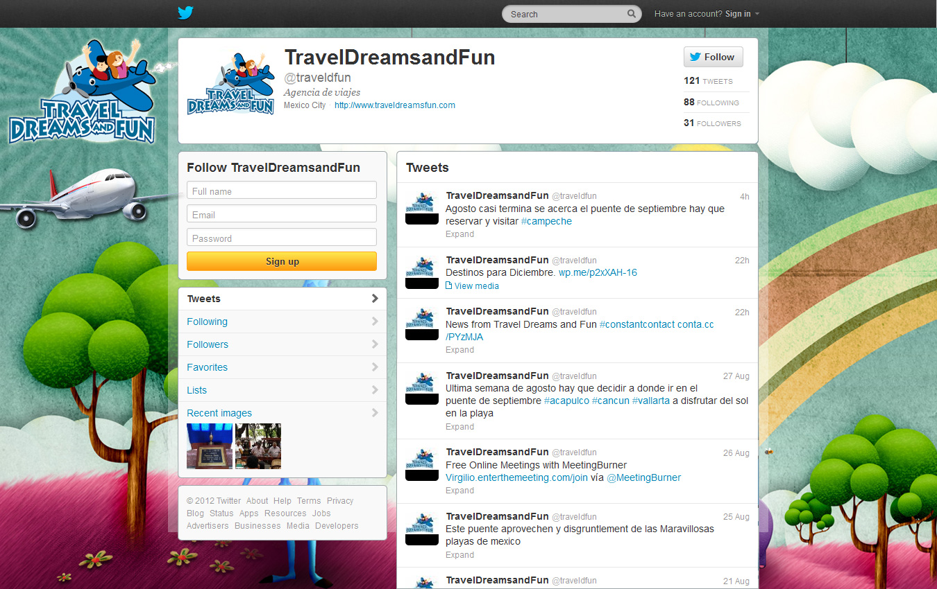 Twitter Design by Web Skippers for this project | Design #997384