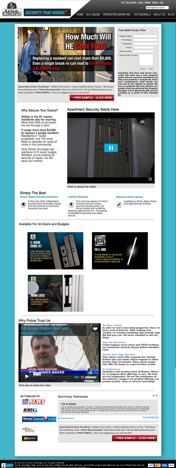 Web Design by Jack Viz for Armor Concepts | Design #3842174