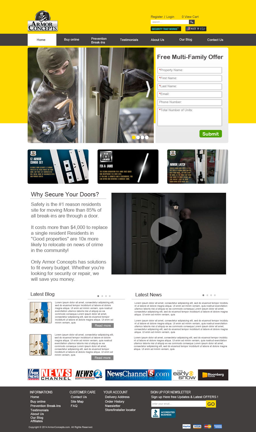 Diseño Web por Parul para Armor Concepts | Diseño #3802794