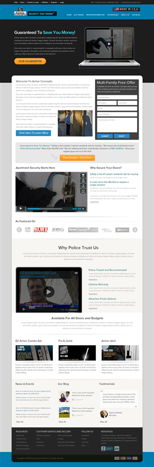 Web Design by OM for Armor Concepts | Design: #3804690