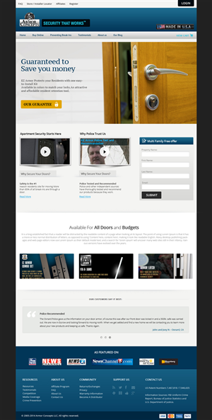 Web Design by OM for Armor Concepts | Design: #3832072