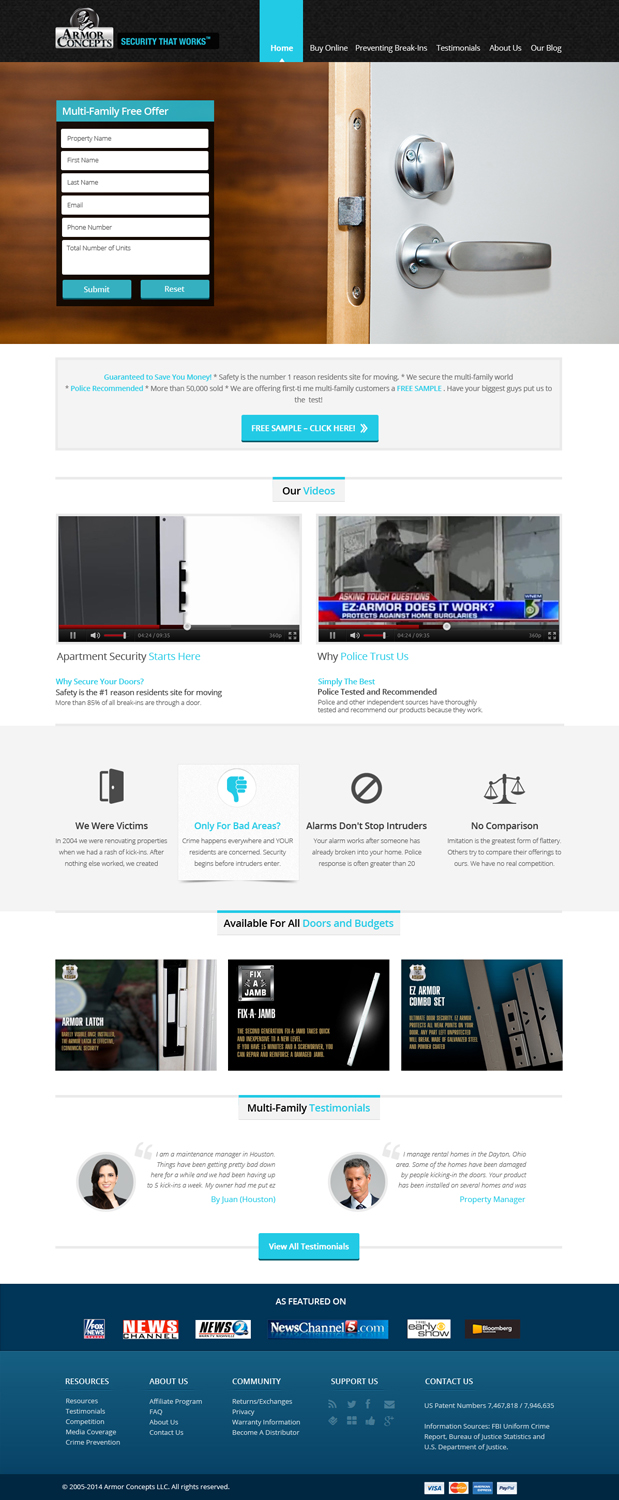 Web Design by OM for Armor Concepts | Design #3832079