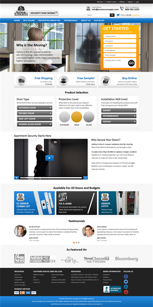 Web Design by Brajpal Freelance Website Designer for Armor Concepts | Design: #3784242