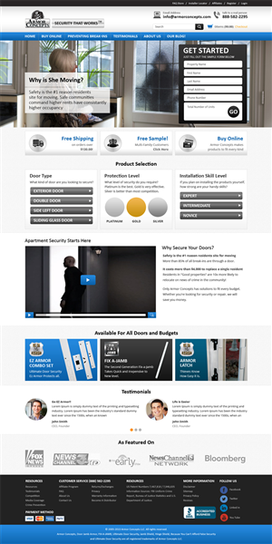 Web Design by Brajpal Freelance Website Designer for Armor Concepts | Design: #3784253