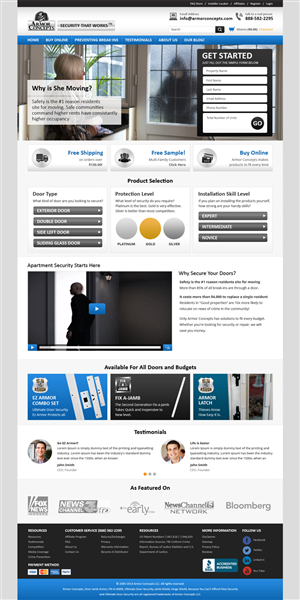 Web Design by Brajpal Freelance Website Designer for Armor Concepts | Design: #3784273
