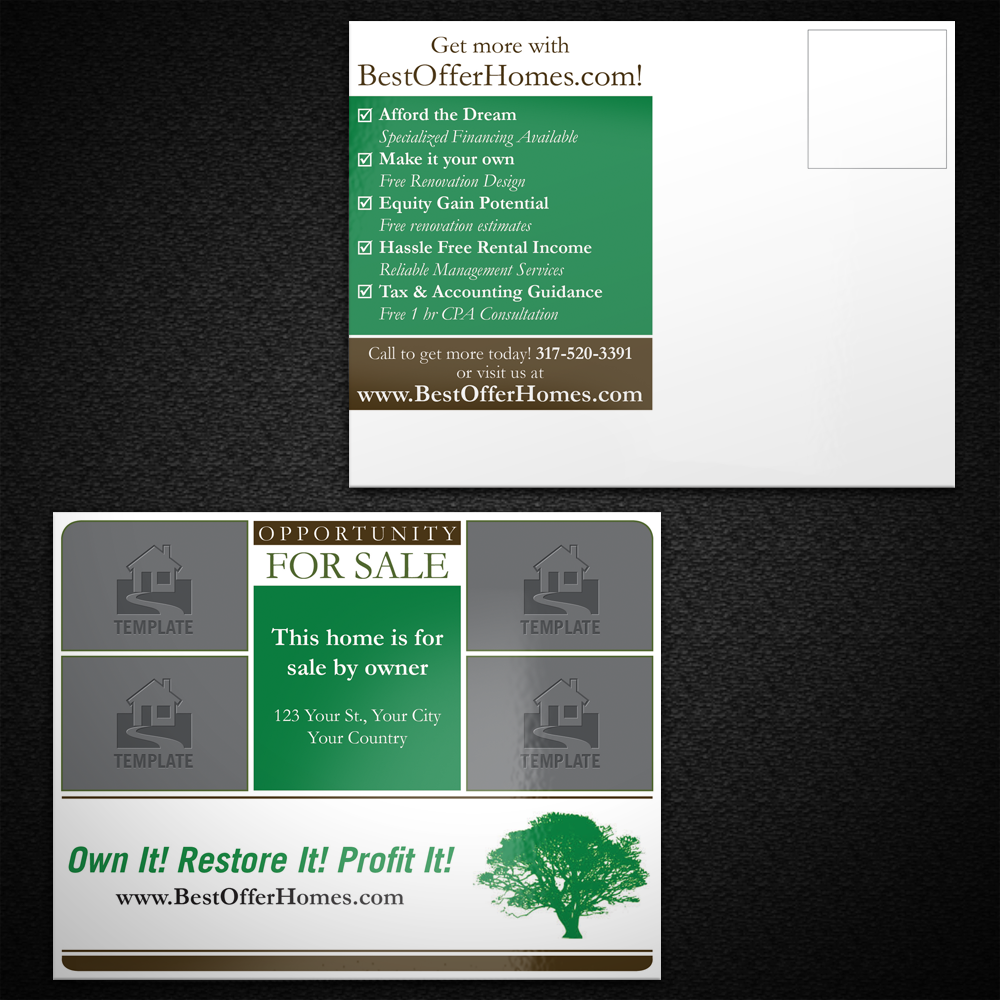 Postcard Design by Mon01 for this project | Design #3807967
